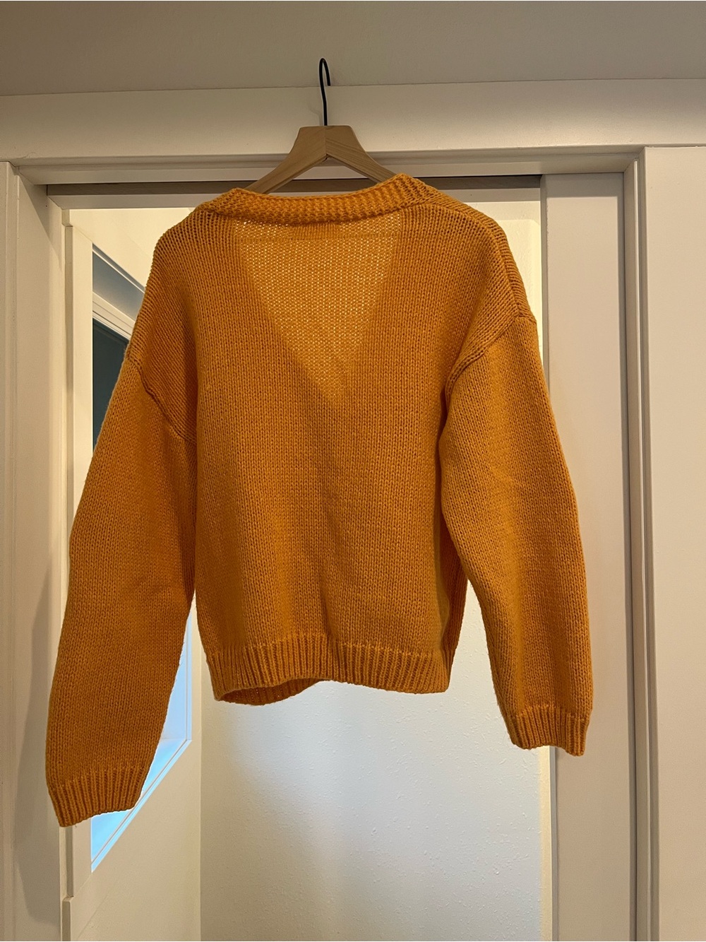 Doe & Rae Mustard Yellow Daisy Appliqué Cardigan - Picture 6 of 7